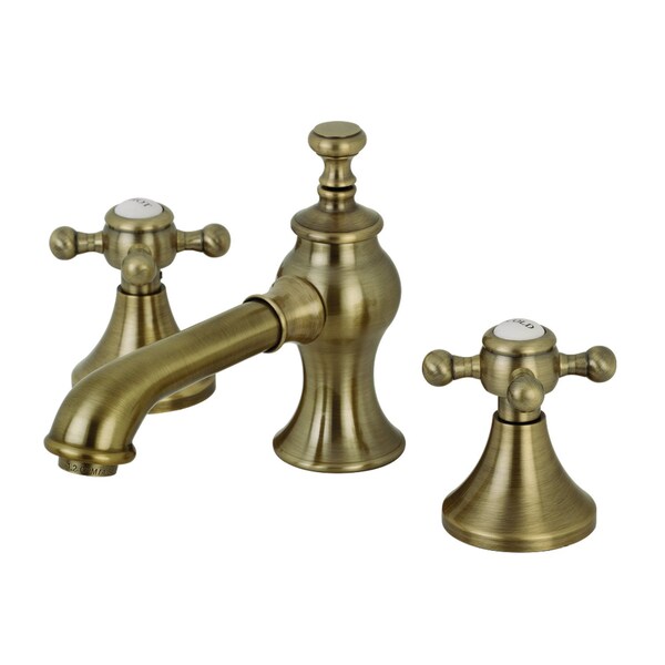 KC7063BX English Country 8" Widespread Bathroom Faucet, Antique Brass